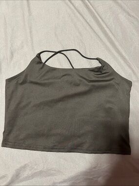 ROMWE Black Crisscross Strappy Crop Top